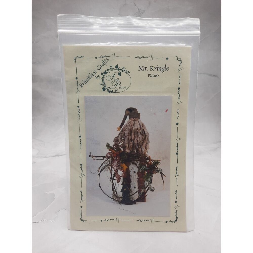 Vintage Primitive Crafts by Ivy Place Seasonal Decor Pattern Mr. Kringle PC010